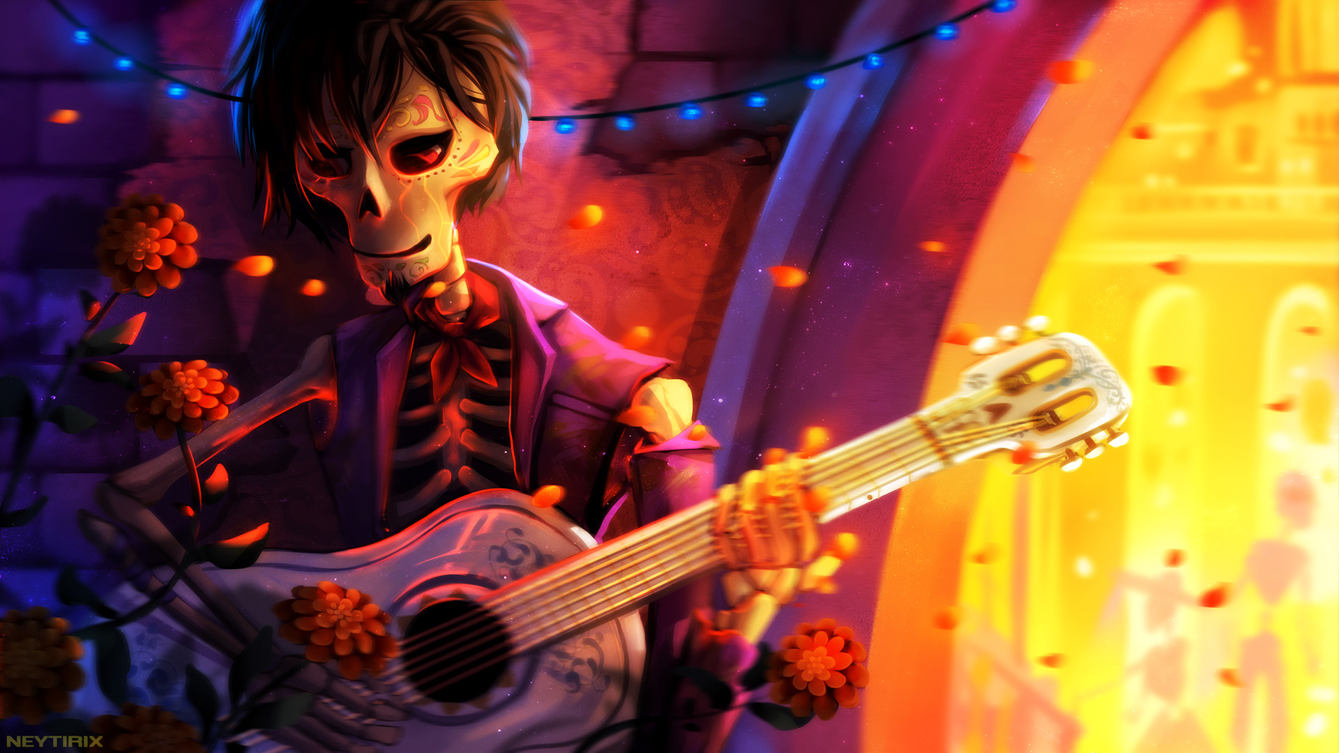 Coco Skeleton Guitarist HD Wallpaper by Neytirix