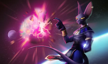 Beerus (Dragon Ball) Anime Dragon Ball Super HD Desktop Wallpaper | Background Image