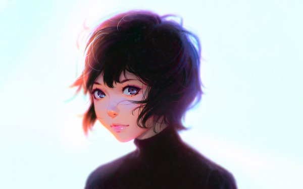 Anime Original Short Hair Black Hair HD Wallpaper | Background Image