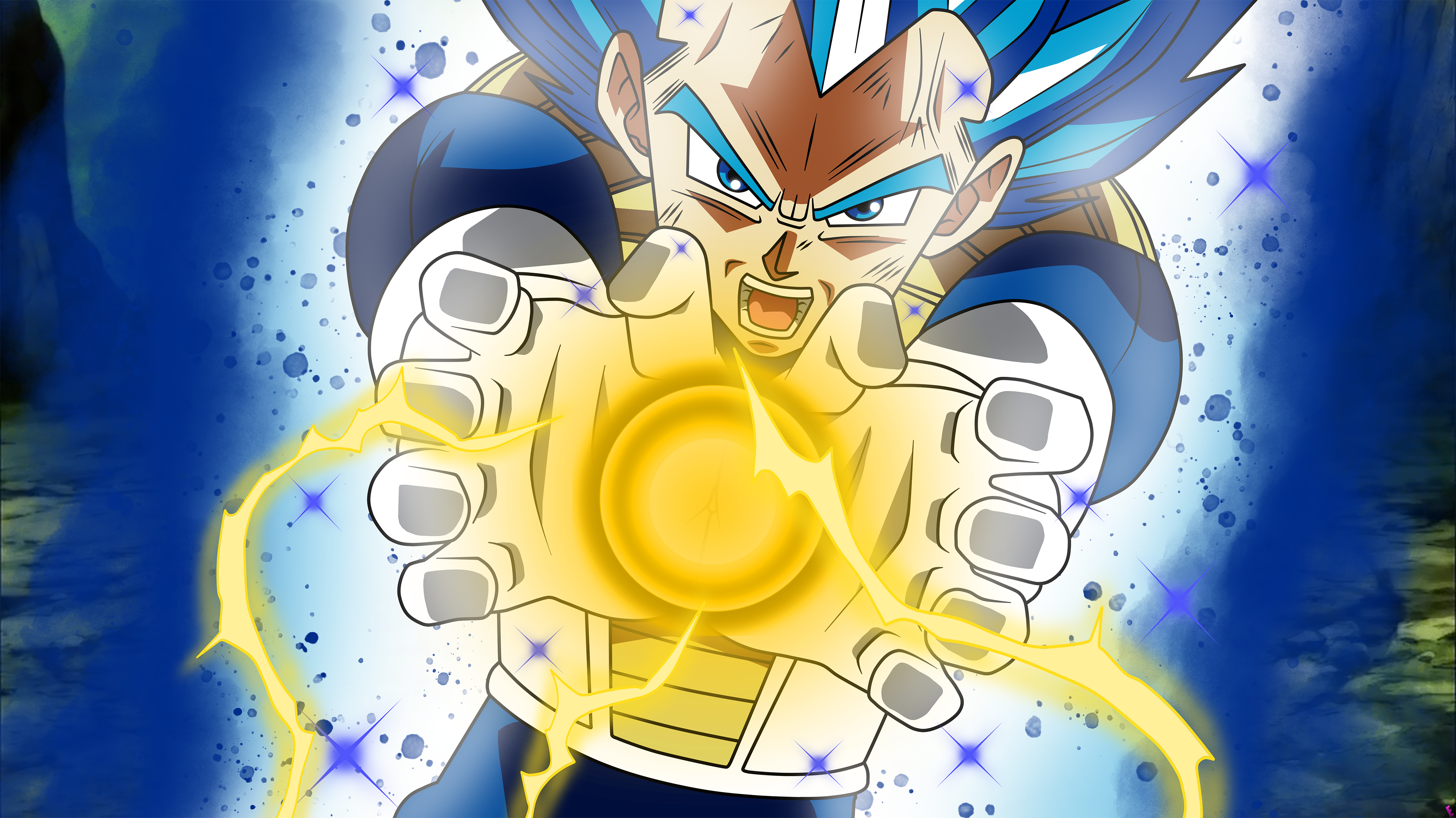 Download Vegeta Unleashes His Final Flash of Power Wallpaper