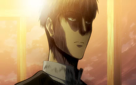 HD desktop wallpaper of Jean Kirstein from Attack on Titan, featuring an atmospheric background with warm tones.