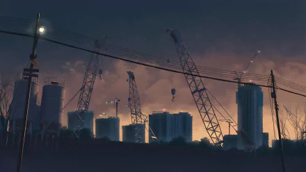 crane Anime Original HD Desktop Wallpaper | Background Image