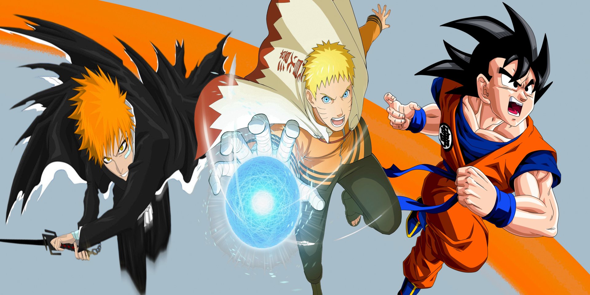 New Crossover Ichigo/Goku/Naruto 1.0 8k Ultra HD Wallpaper | Background
