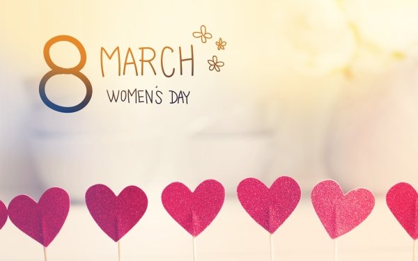 Holiday Women's Day Heart HD Wallpaper | Background Image