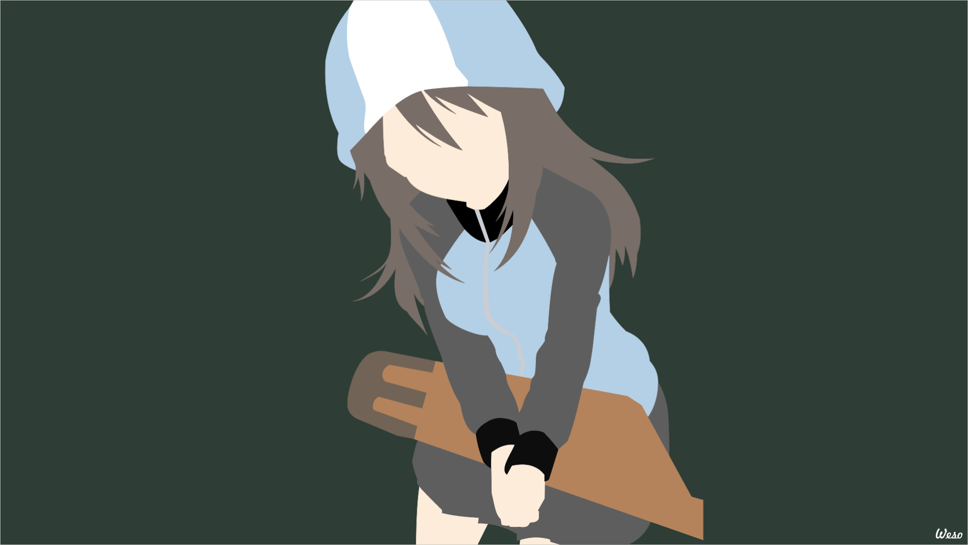 Download Minimalist Mika (Girls Und Panzer) Anime Girls Und Panzer Minimalist Anime HD Wallpaper by Weso