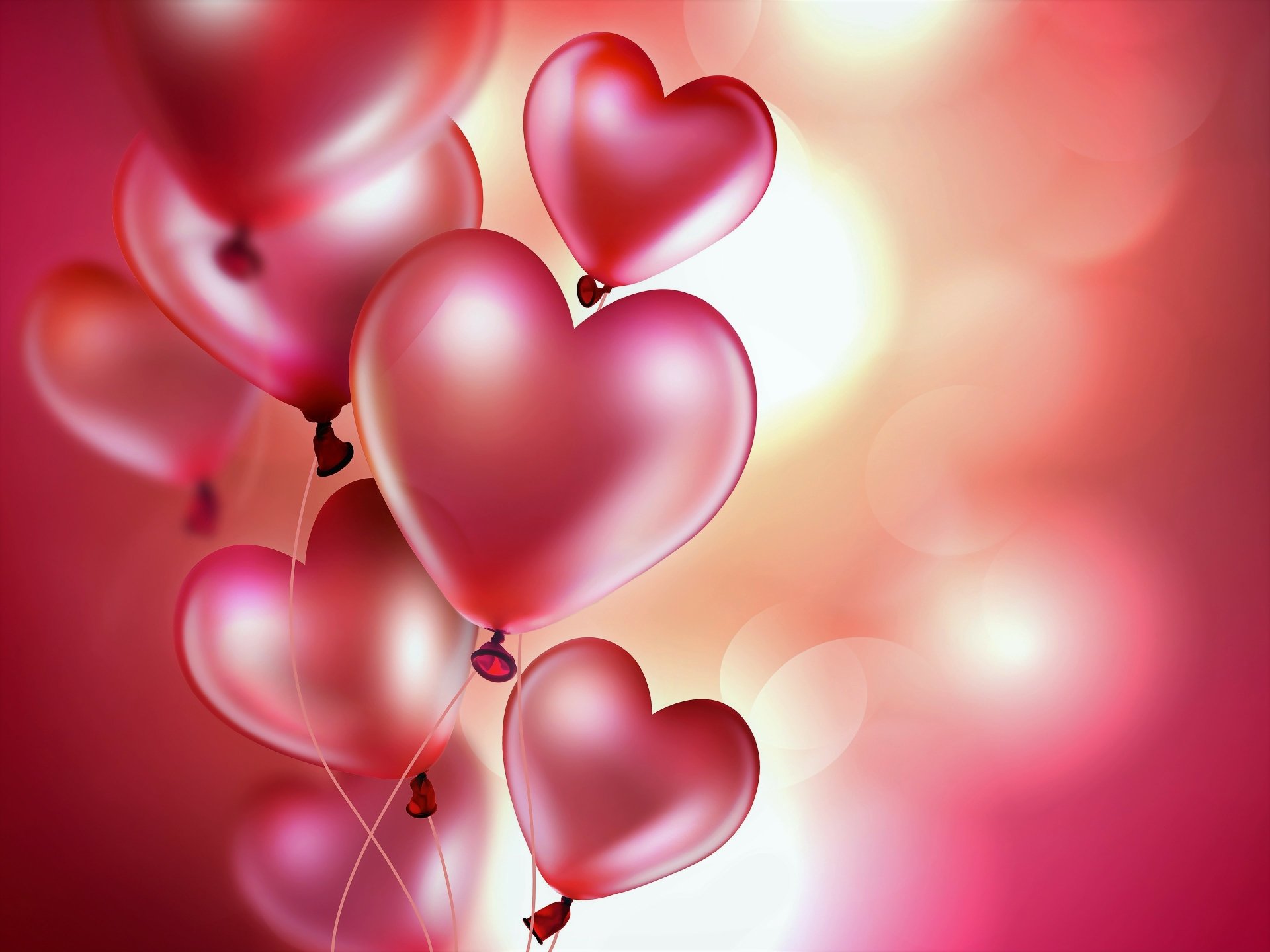 Download Love Red Heartshaped Artistic Balloon 4k Ultra HD Wallpaper