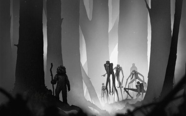 Dark Creature Night Fog Forest Creepy HD Wallpaper | Background Image