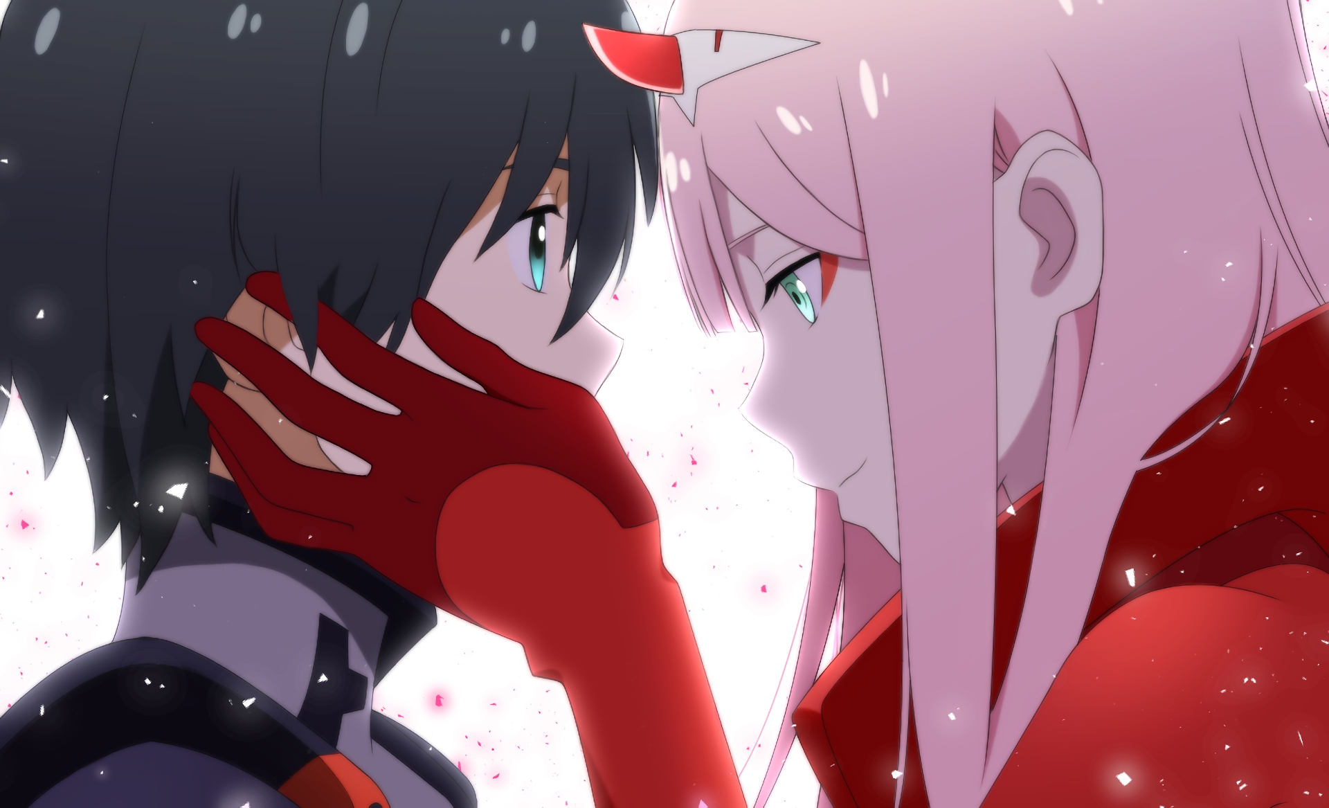 Darling In The FranXX Pink Hair Zero Two Having Fish On Mouth With  Background Of Blue Sky And Clouds HD Anime Wallpapers, HD Wallpapers