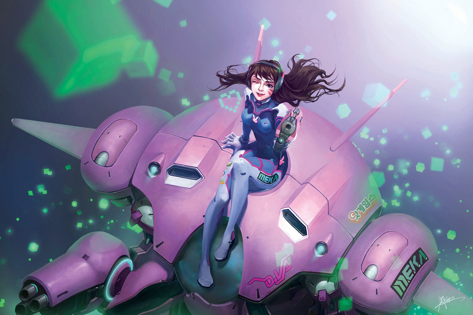 Download Robot D.Va (Overwatch) Video Game Overwatch HD Wallpaper by