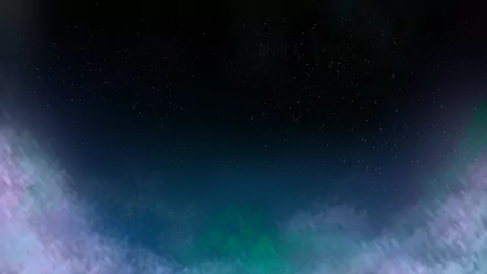 A 4K Ultra HD artistic night sky wallpaper featuring a dark backdrop speckled with stars, blending deep blues and subtle greenish hues.