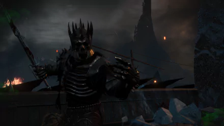 Eredin Bréacc Glas from The Witcher 3: Wild Hunt stands menacingly in dark, icy surroundings in this HD PC desktop wallpaper and background.