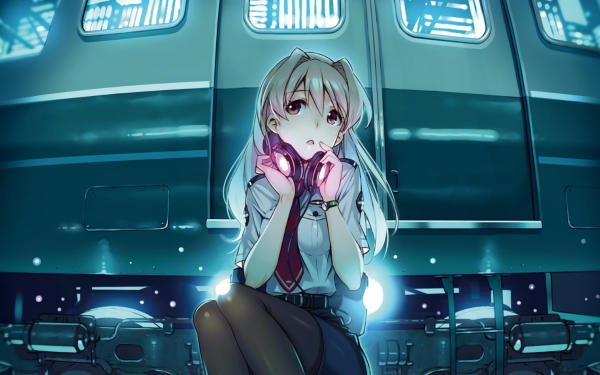 Anime Girl Headphones HD Wallpaper | Background Image