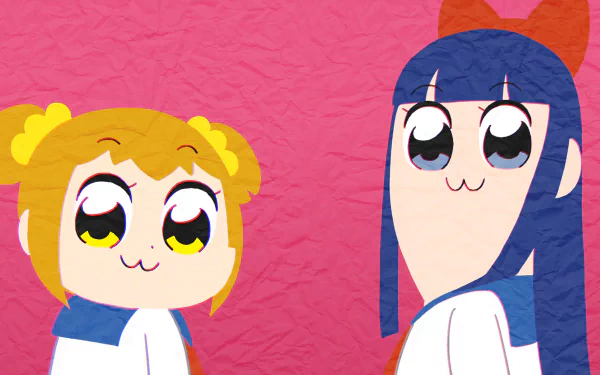 Popuko (Pop Team Epic) Pipimi (Pop Team Epic) Anime Pop Team Epic HD Desktop Wallpaper | Background Image