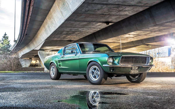 fastback muscle car green car car Ford Ford Mustang vehicle Ford Mustang Fastback HD Desktop Wallpaper | Background Image