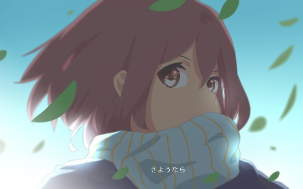 Anime Original Brown Hair Brown Eyes Scarf HD Wallpaper | Background Image