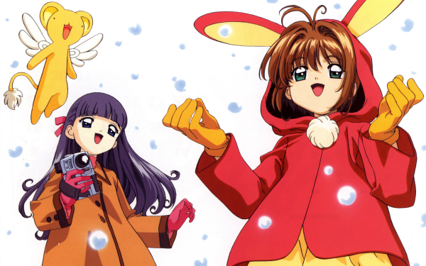 Anime Cardcaptor Sakura Tomoyo Daidouji Sakura Kinomoto Keroberos HD Wallpaper | Background Image
