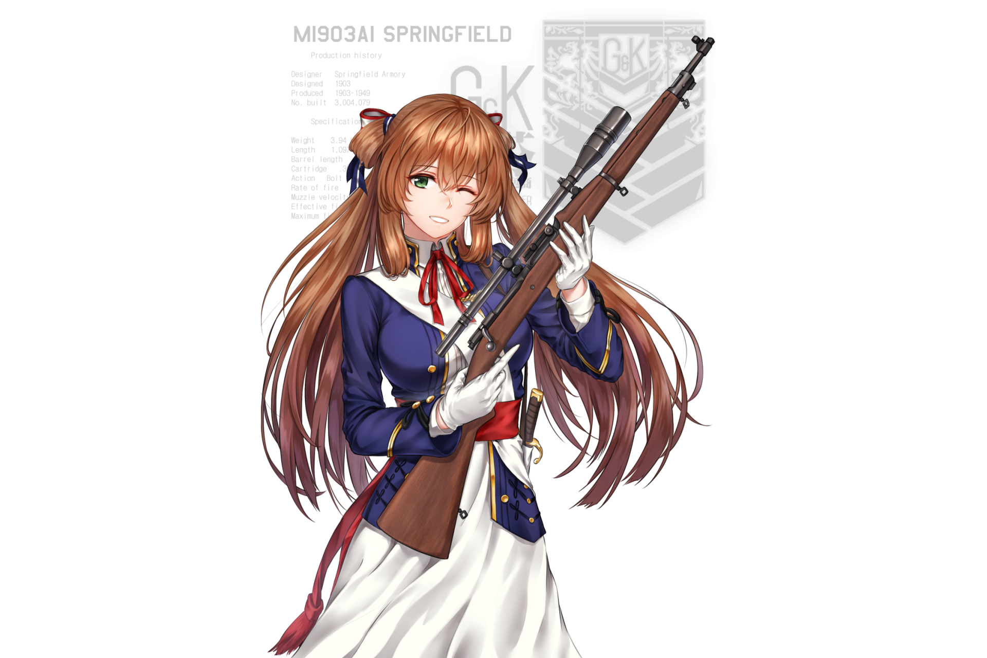 Download M1903 Springfield Rifle Springfield (Girls Frontline) Video Game Girls Frontline HD Wallpaper by baek_hyang