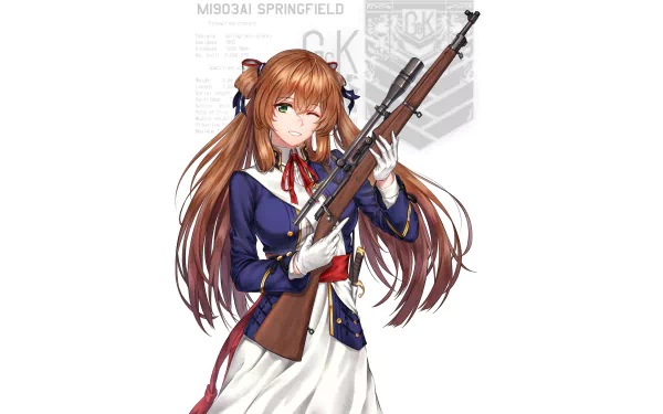 M1903 Springfield Rifle Springfield (Girls Frontline) video game Girls Frontline HD Desktop Wallpaper | Background Image