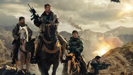 Chris Hemsworth Captain Mitch Nelson movie 12 Strong HD Desktop Wallpaper | Background Image