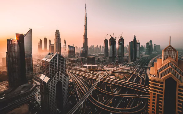 fog Burj Khalifa cityscape building man made Dubai HD Desktop Wallpaper | Background Image