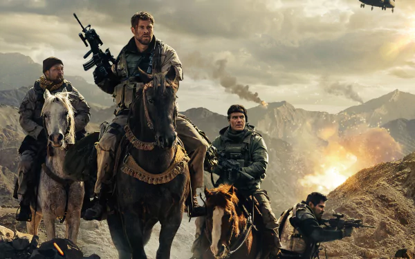 Chris Hemsworth Captain Mitch Nelson movie 12 Strong HD Desktop Wallpaper | Background Image