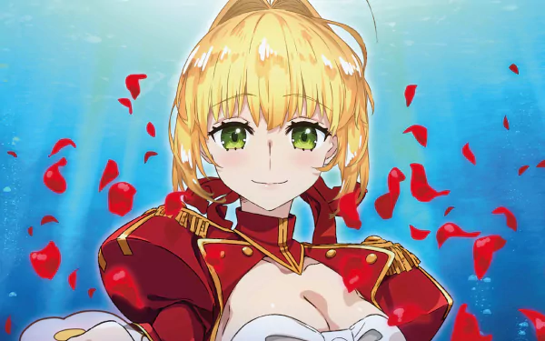 green eyes blonde Saber (Fate Series) Anime Fate/Extra Last Encore HD Desktop Wallpaper | Background Image