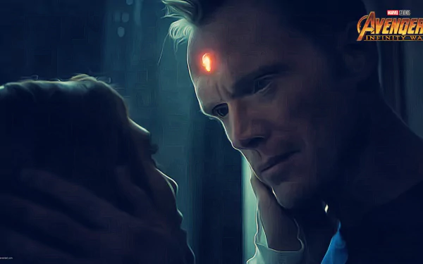 Paul Bettany Vision (Marvel Comics) movie Avengers: Infinity War HD Desktop Wallpaper | Background Image