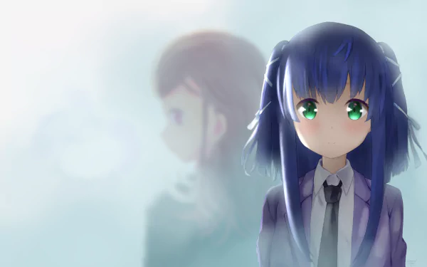 HD PC desktop wallpaper featuring Hazuki Kagimura from the anime Fairy Tale Girls, with a soft, ethereal background and vibrant character detail.