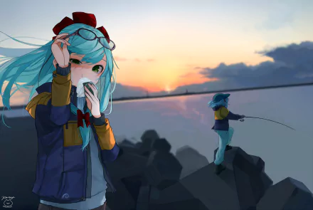 Nitori Kawashiro Hina Kagiyama Anime Touhou HD Desktop Wallpaper | Background Image