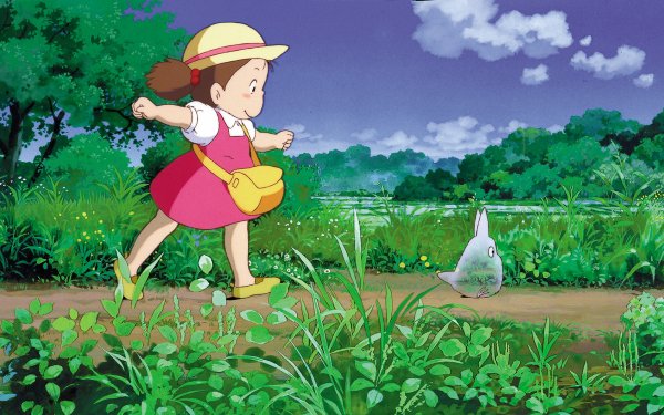 Anime My Neighbor Totoro Mei Kusakabe Mini Totoro HD Wallpaper | Background Image