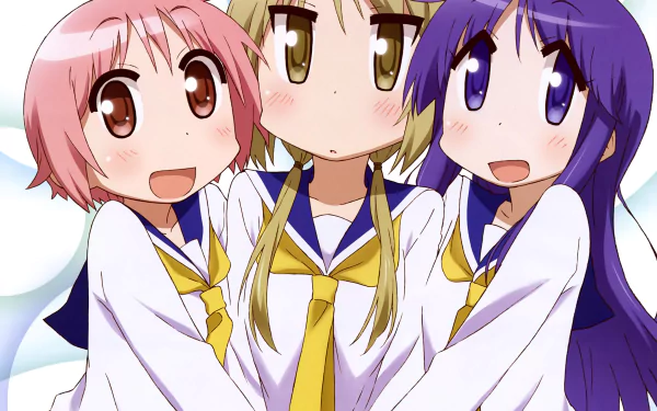 Yuzuko Nonohara Yui Ichii Yukari Hinata Anime Yuyushiki HD Desktop Wallpaper | Background Image
