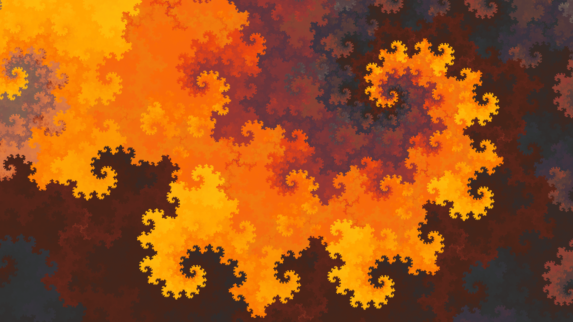 Vibrant Orange Fractal Waves - Abstract HD Wallpaper by Tatyana ...
