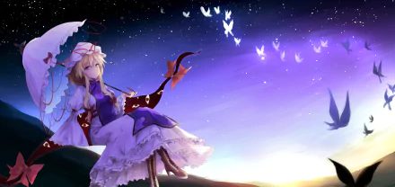 Yukari Yakumo Anime Touhou HD Desktop Wallpaper | Background Image