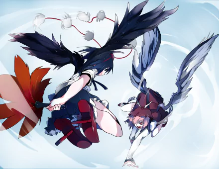 Aya Shameimaru Mystia Lorelei Anime Touhou HD Desktop Wallpaper | Background Image