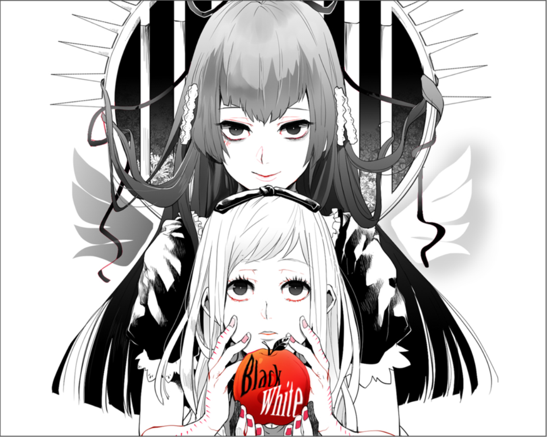 HD PC desktop wallpaper featuring Juuzou Suzuya from Tokyo Ghoul in a striking black-and-white anime style with red accents.