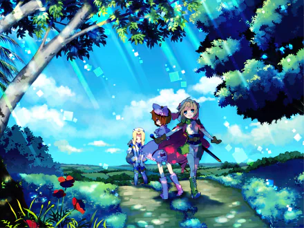 Mizuki (Pixiv Fantasia) Konomi (Pixiv Fantasia) Kaeda (Pixiv Fantasia) Anime Pixiv Fantasia II HD Desktop Wallpaper | Background Image