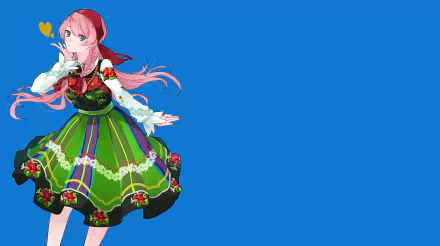 headband heart blue eyes braid pink hair long hair Anime Original HD Desktop Wallpaper | Background Image