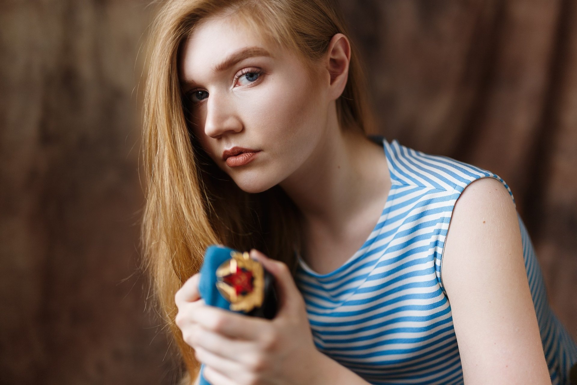 Download Blue Eyes Blonde Woman Model HD Wallpaper by Ivan Losev