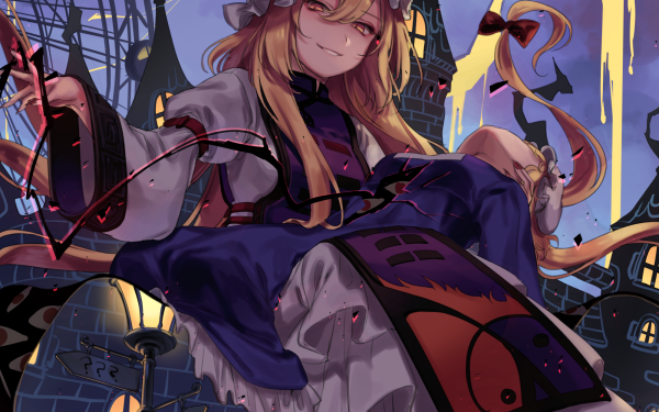 Anime Touhou Yukari Yakumo Maribel Hearn HD Wallpaper | Background Image