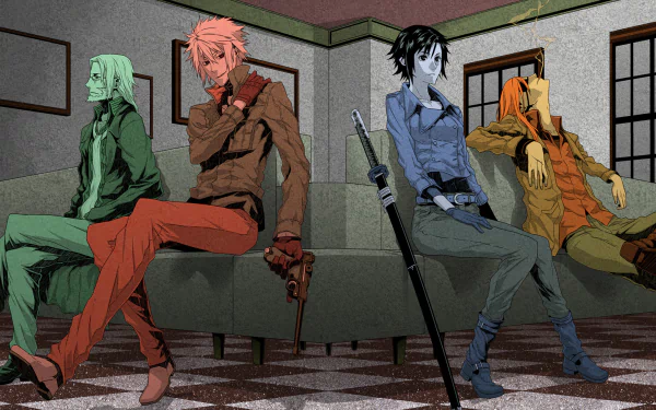 Mihai Mihaeroff Heine Rammsteiner Naoto Fuyumine Badou Nails Anime Dogs: Bullets & Carnage HD Desktop Wallpaper | Background Image