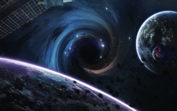 Sci Fi Black Hole Planet Space HD Wallpaper | Background Image