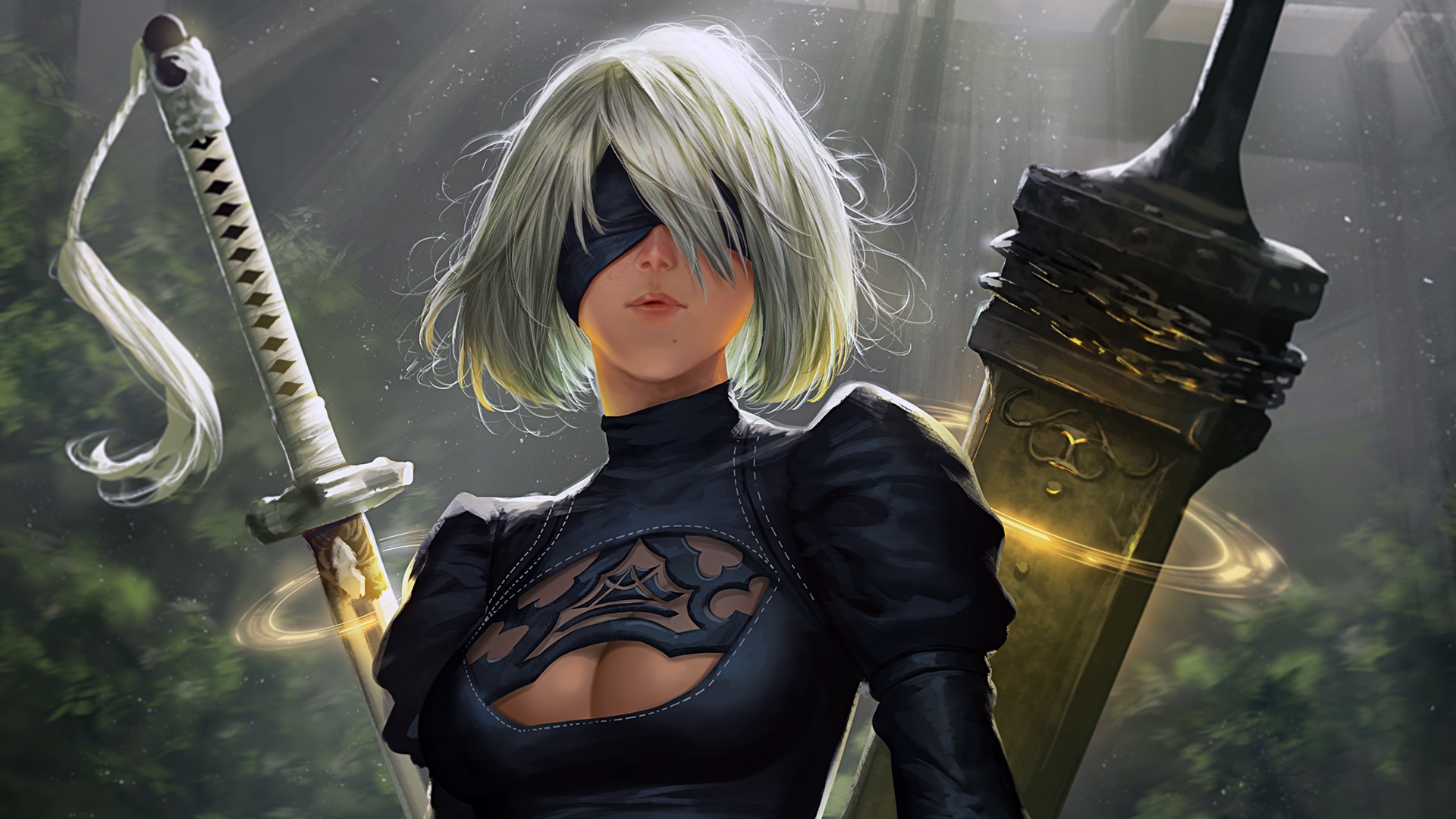 Nier Automata 2b Wallpaper 1920x1080 2b Nier Automata Art Artstation 4k 