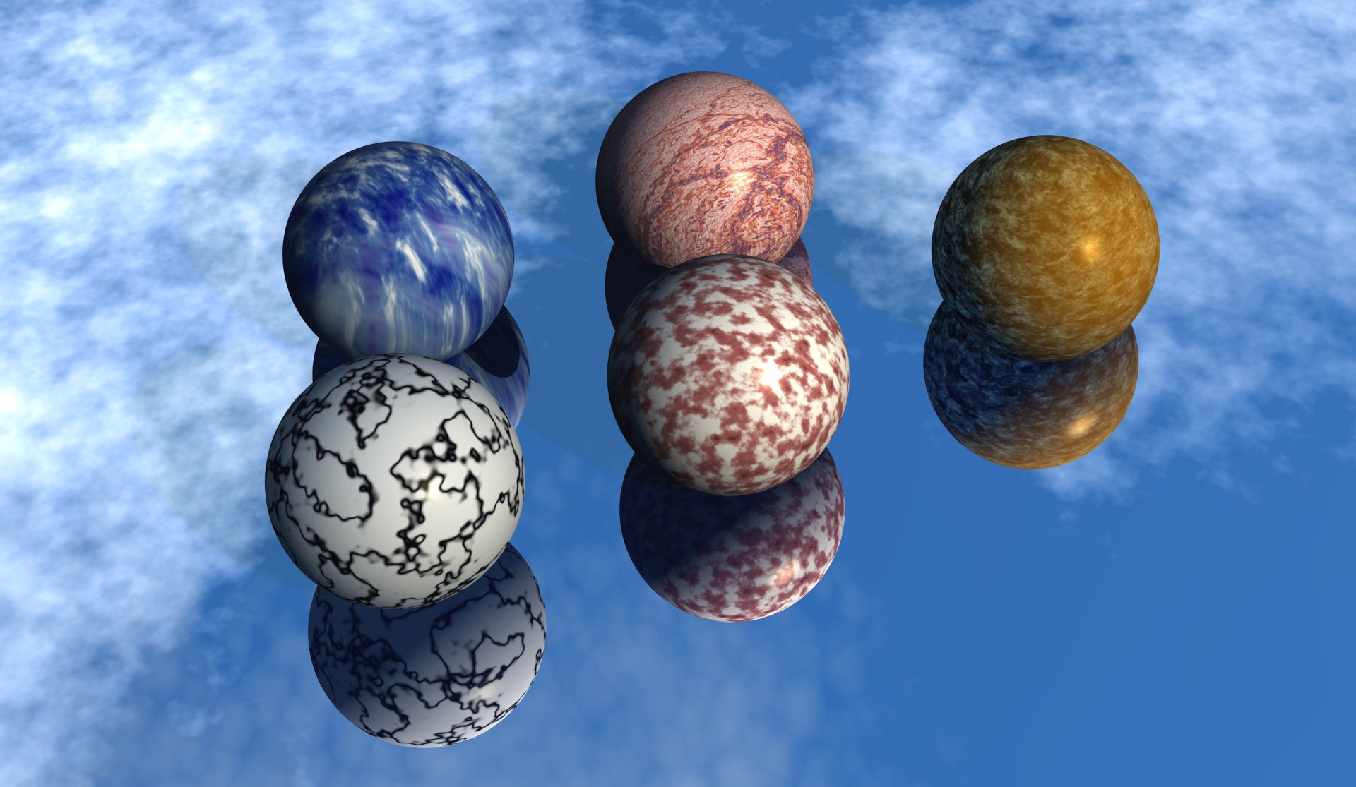 Marble stones on mirror by Manufan63