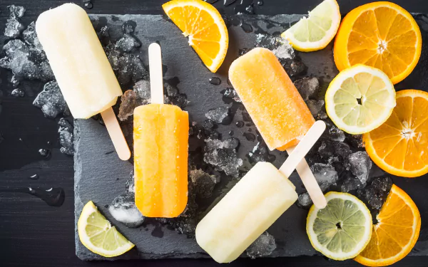 still life fruit orange (Fruit) ice cream food popsicle HD Desktop Wallpaper | Background Image