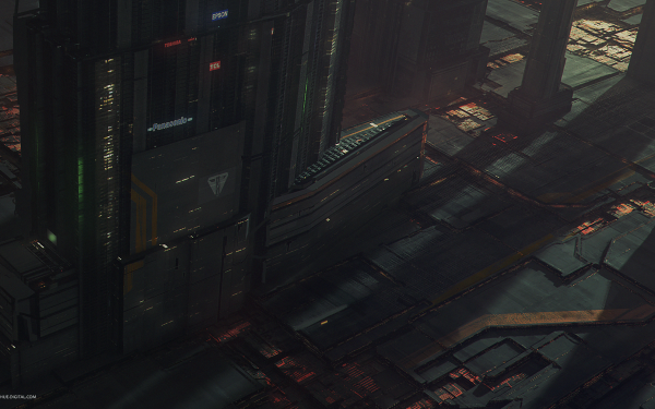 Sci Fi City Futuristic Building HD Wallpaper | Background Image