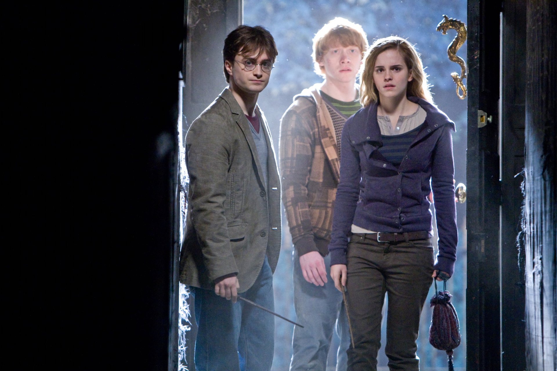 Download Hermione Granger Ron Weasley Harry Potter Movie Harry Potter And The Deathly Hallows: Part 1 HD Wallpaper