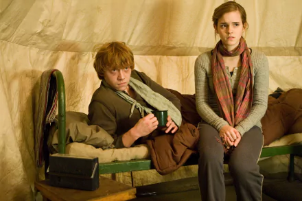 Hermione Granger Ron Weasley movie Harry Potter and the Deathly Hallows: Part 1 HD Desktop Wallpaper | Background Image