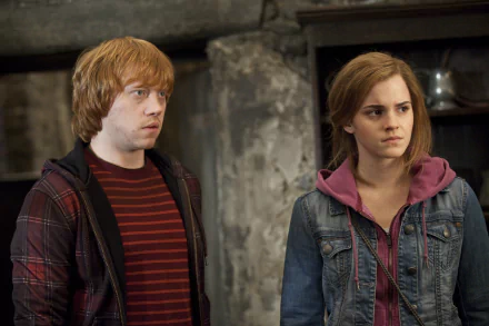 Rupert Grint Emma Watson Hermione Granger Ron Weasley movie Harry Potter and the Deathly Hallows: Part 2 HD Desktop Wallpaper | Background Image