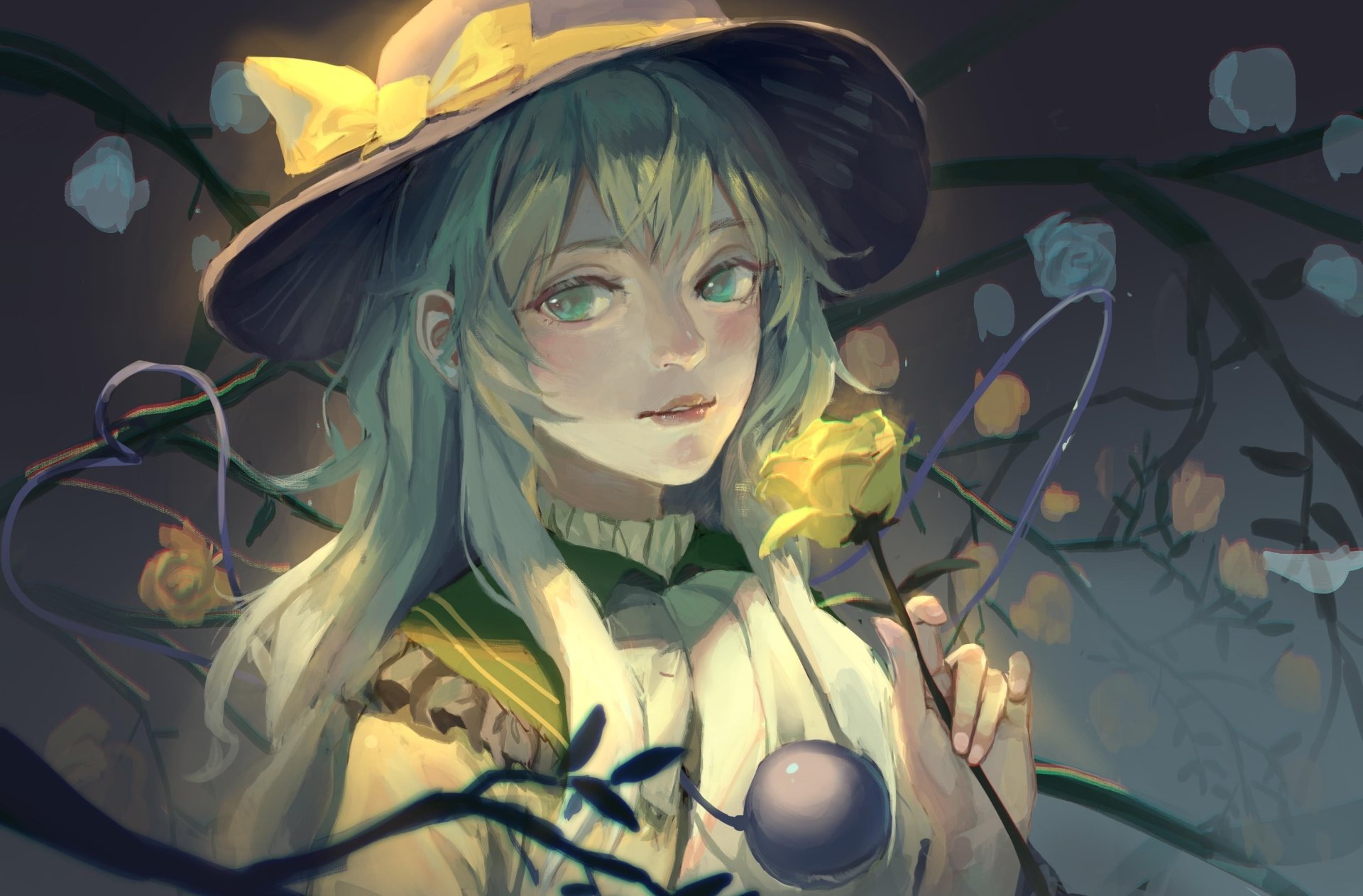 Download Koishi Komeiji Anime Touhou HD Wallpaper by 秦新