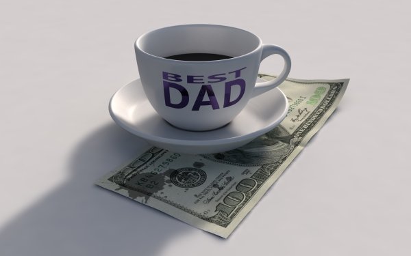 Holiday Father's Day Money Cup HD Wallpaper | Background Image